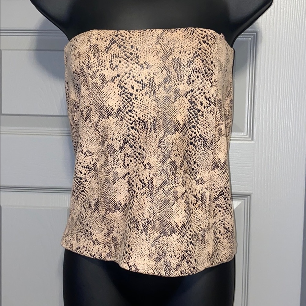 Snakeskin tube top